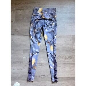 CALIA Carrie Underwood‎ Womens Urban Mosaic Legging XS/S Ruched Mesh print